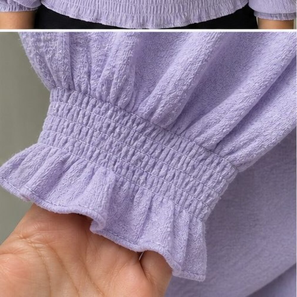Lilac Button Blouse - Picture 5 of 6